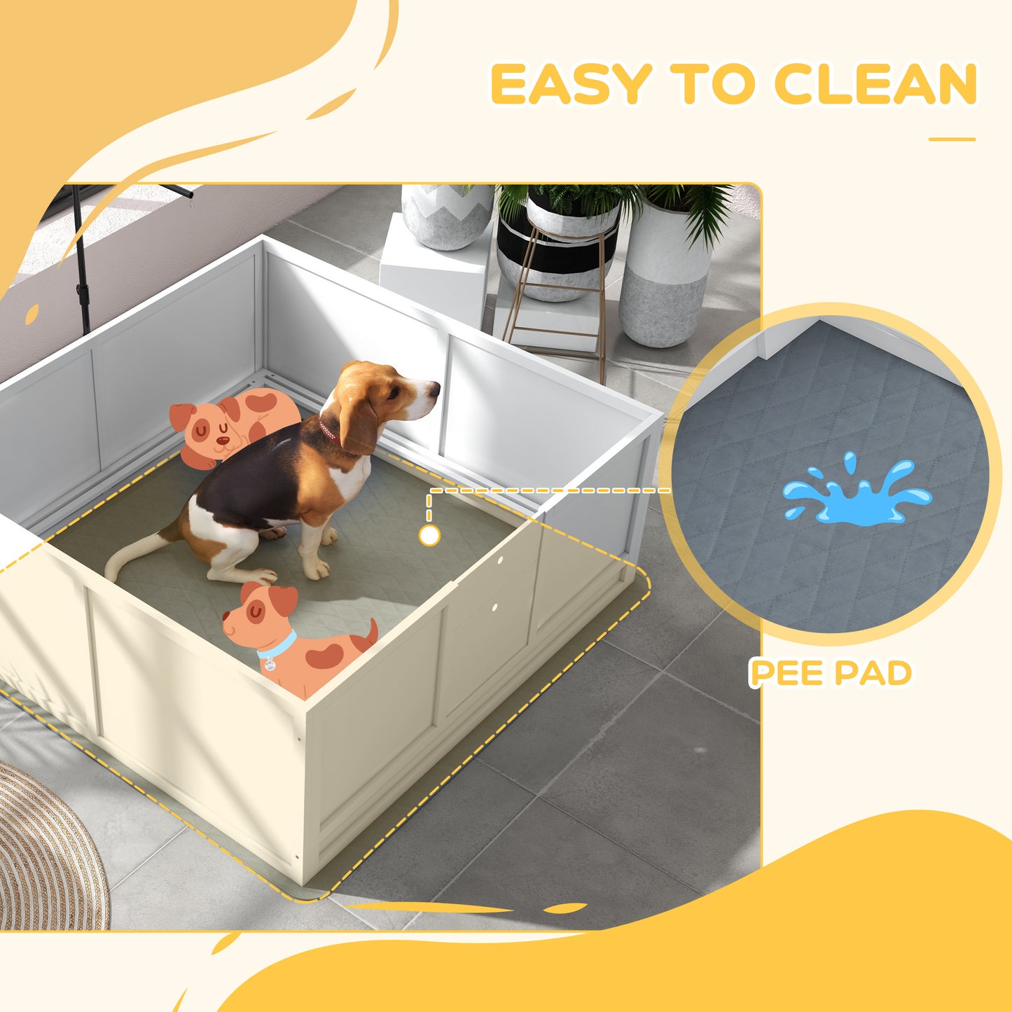 PawHut Whelping Box for Dogs with Retractable Light Stand, Birth Dog Whelping Box for Puppies with Pig Rail, Pee PadAdjustable Height Door for Small, Medium & Large Breed Dogs, 49" x 48"