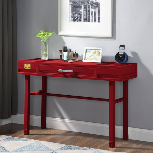 Red Vanity Desk with 1 Drawer