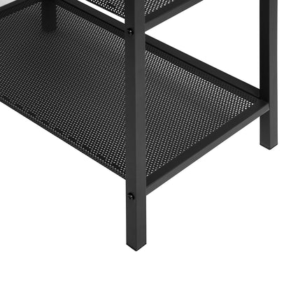 Writing Table with 2 Storage Shelves for Home Office Study Computer Desk, 43.3" W x 21.7" D x 29.5"H