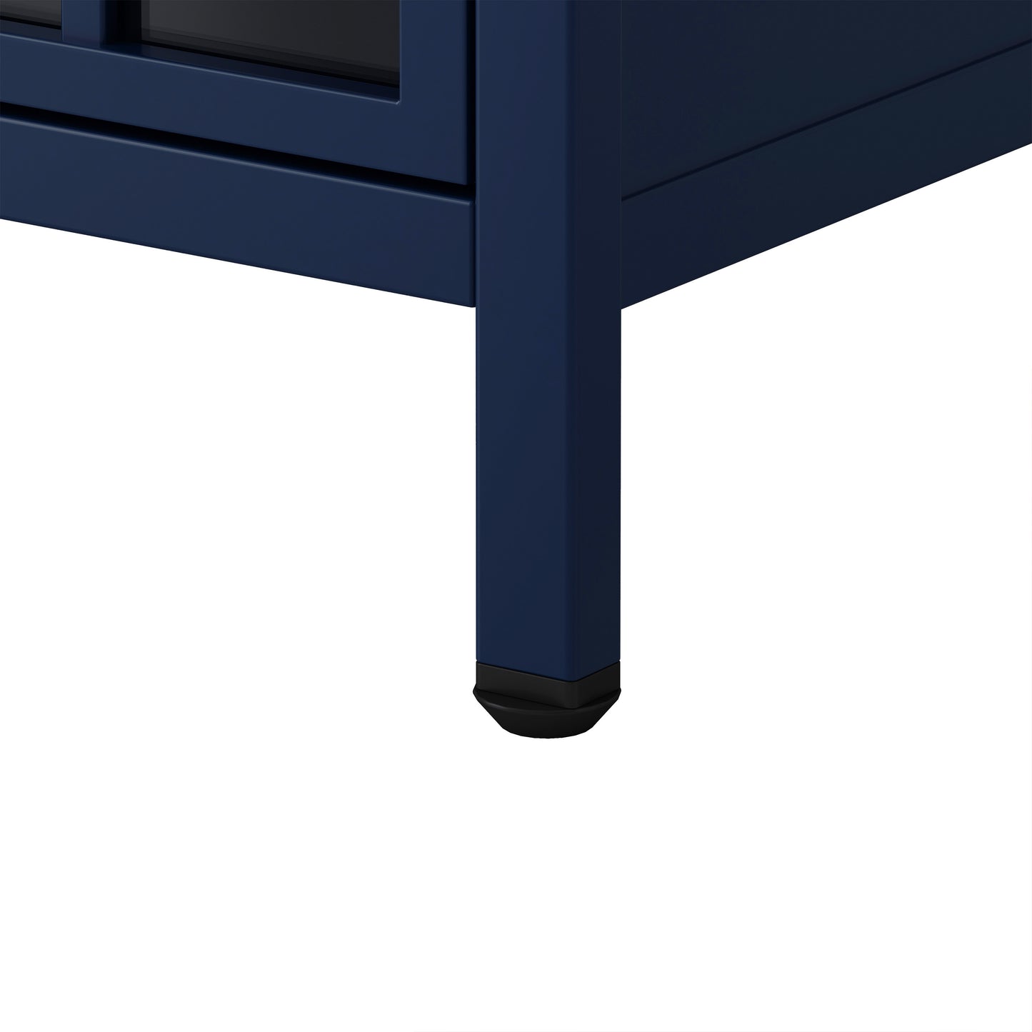 Nightstand with Storage Cabinet & Solid Wood Tabletop, Bedside Table, Sofa Side Coffee Table for Bedroom, Living Room, Dark Blue