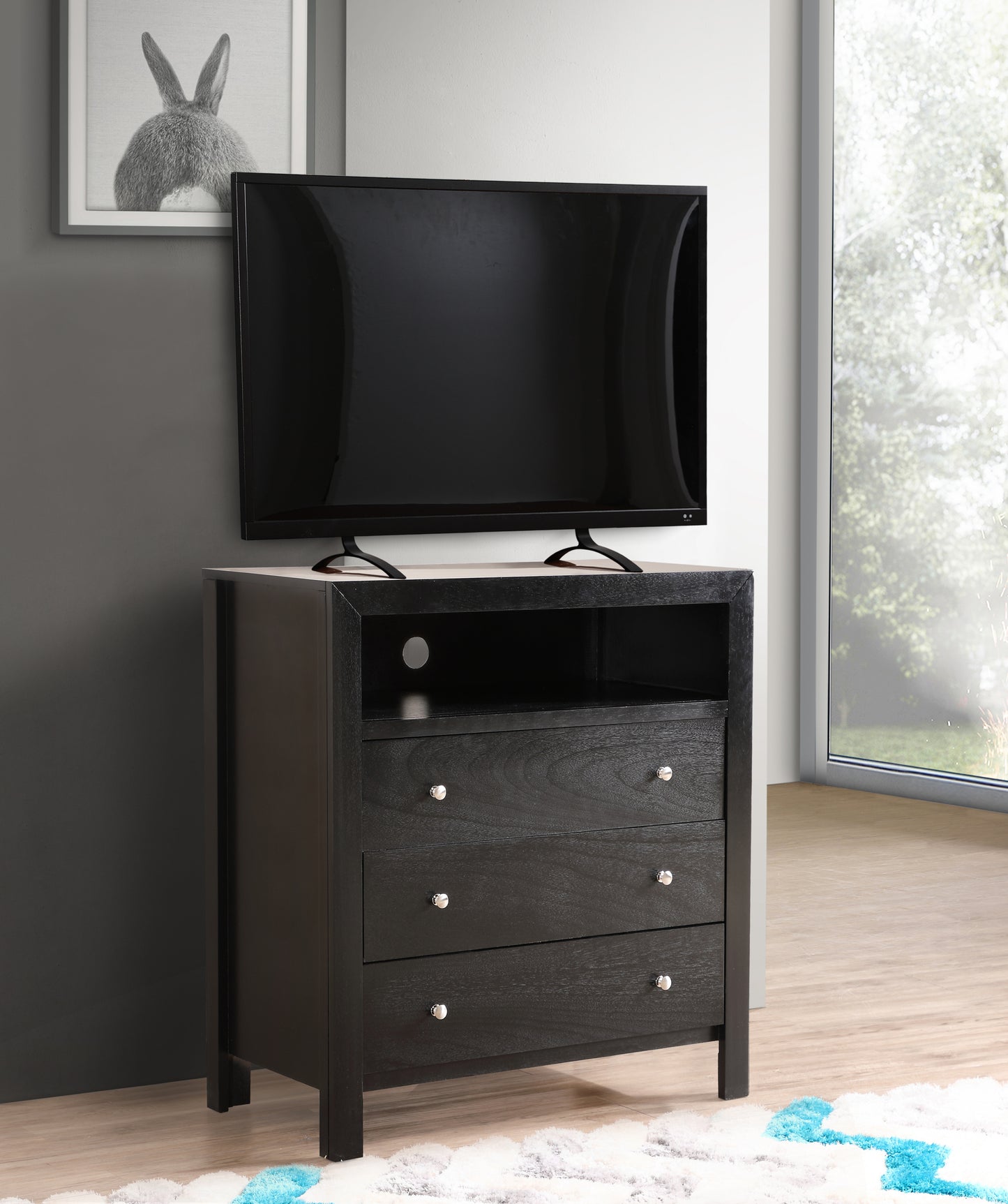 Glory Furniture Burlington G2450-TV Media Chest , Black